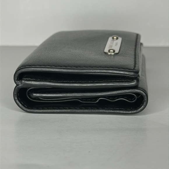 09 Saint Lauren 2019 Compact Trifold Black Calfskin Leather Unisex Wallet - Picture 5 of 11